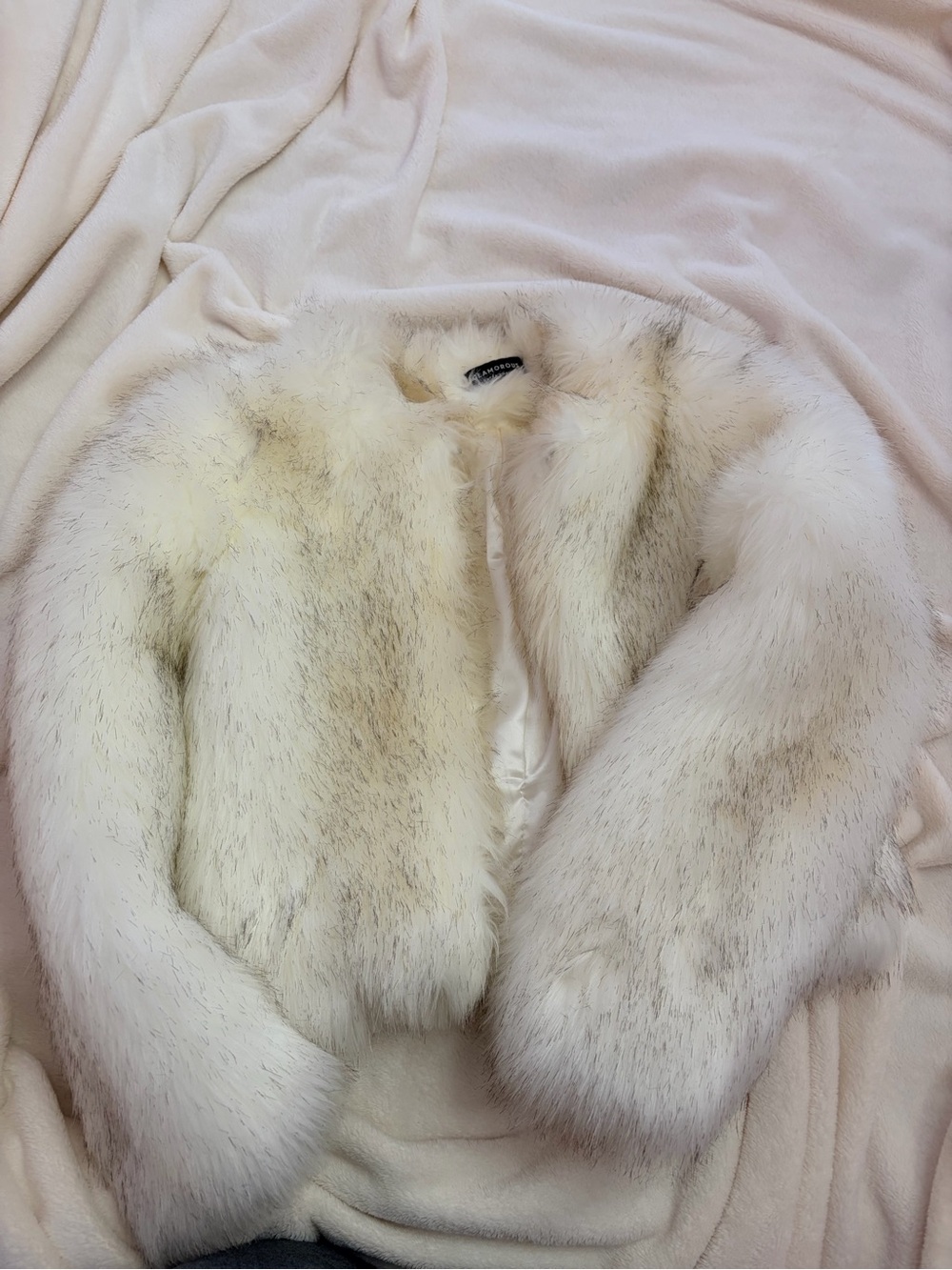 Glamorous Ivory Faux Fur Teddy Jacket